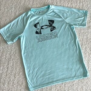 Under Armour Performance Tee Loose Fit Youth XL Aqua Blue